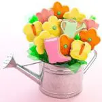 Mother's Day Watering Can Cookie Flowers