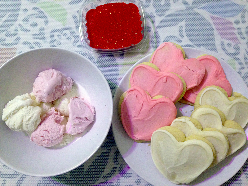 valentine's day ice cream sandwich