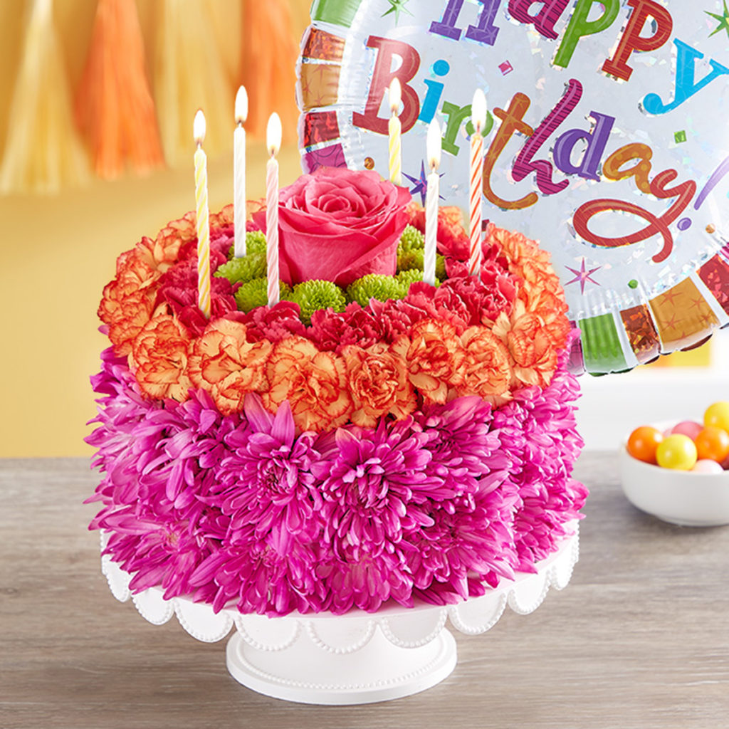 Photo of Birthday Wishes Flower Cake