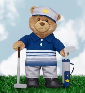 a photo of father's day gift ideas with a build-a-bear golfer