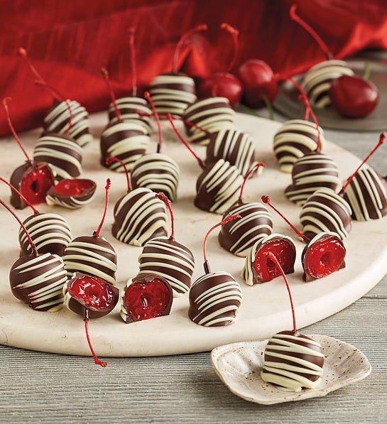 Photo of chocolate covered cherries