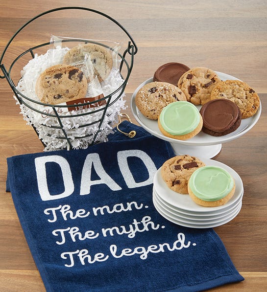 Photo of Father's Day cookies with golf ball caddy