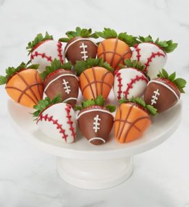 a photo of father's day gift ideas with chocolate dipped strawberries
