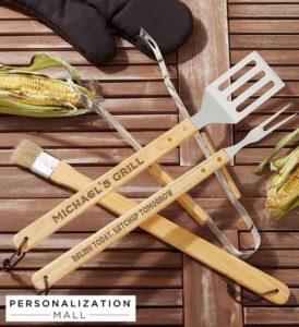 a photo of father's day gift ideas with a bbq utensil set