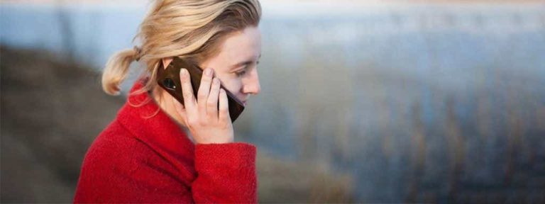 Photo of woman on phone