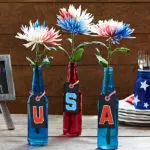 DIY Red, White, and Blue Floral Fourth of July Crafts