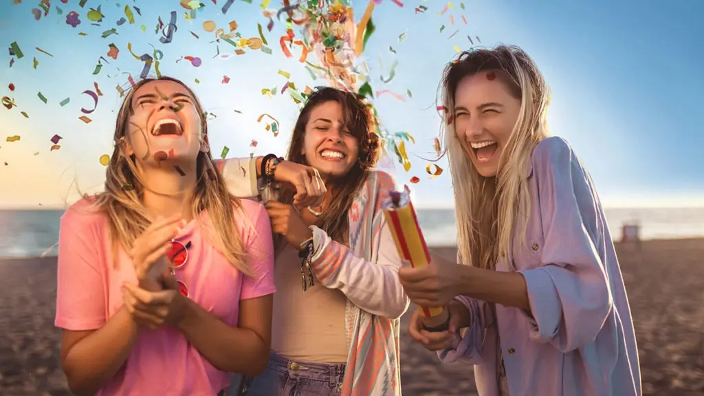 Photo of young people having fun