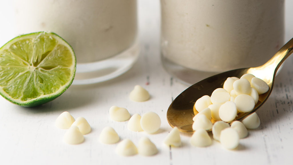 Flavor pairings of white chocolate and lime