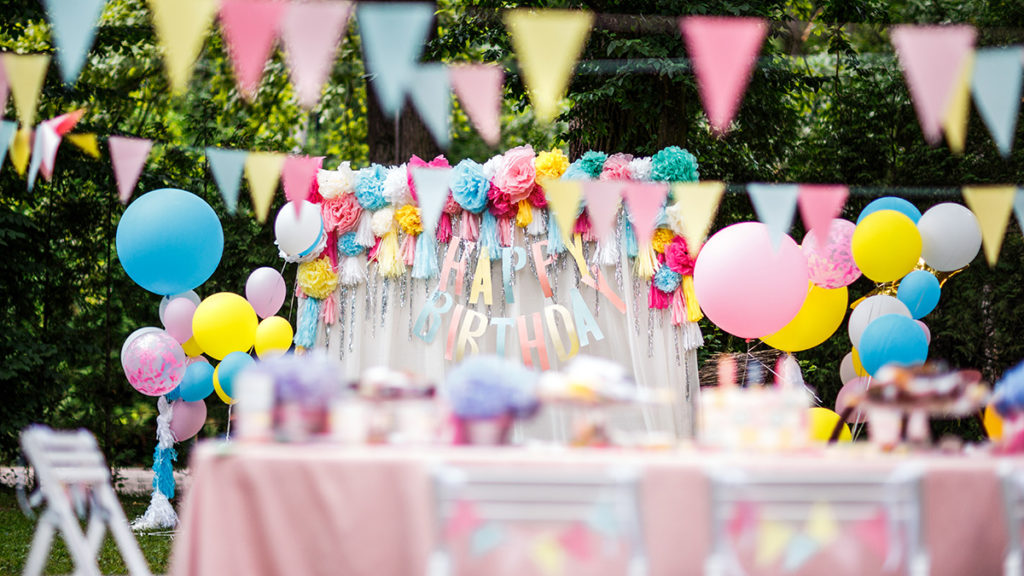 Photo of decorations for birthday party