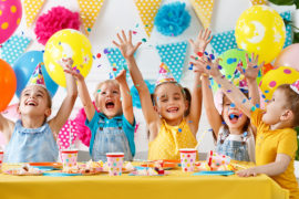 Photo of kids at craft birthday party