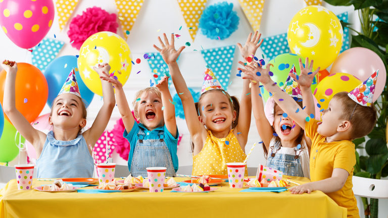 Photo of kids at craft birthday party