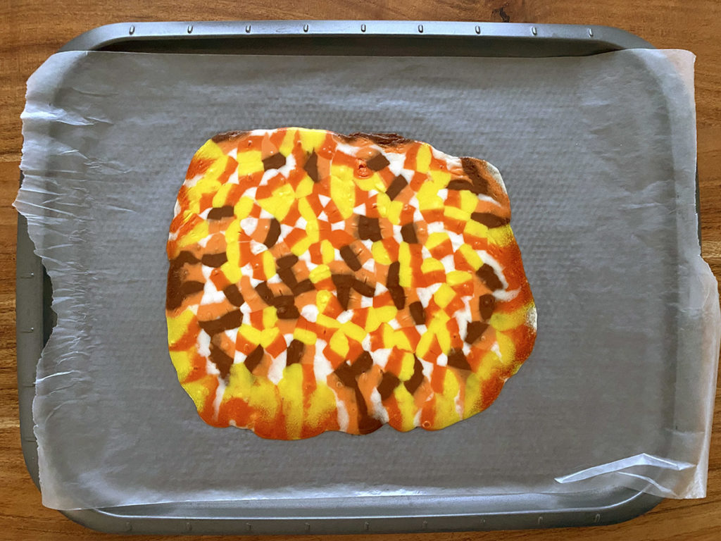 Photo of melted candy corn