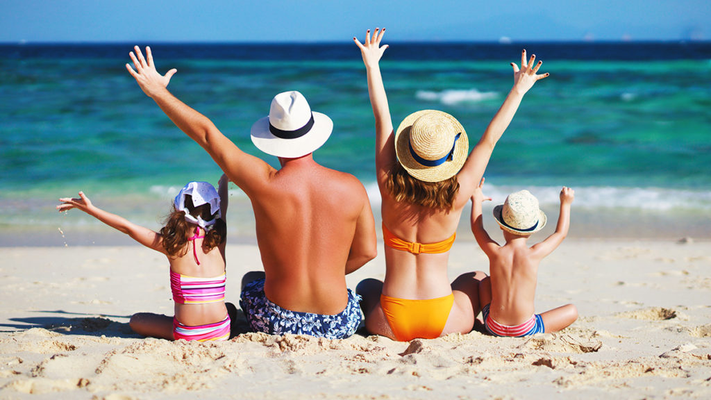 Photo of family at the beach