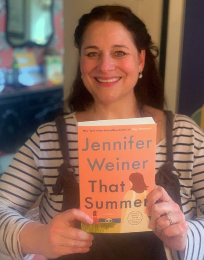 Photo of Jennifer Weiner with her book