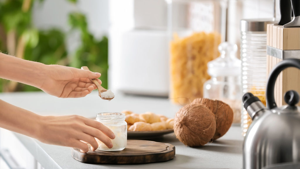 Photo of coconuts in the kitchen