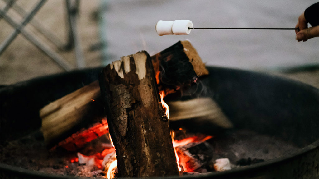 Photo of marshmallows roasting