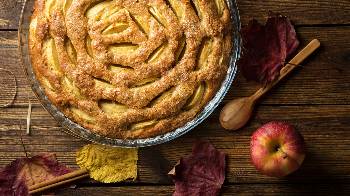 Photo of an apple pie