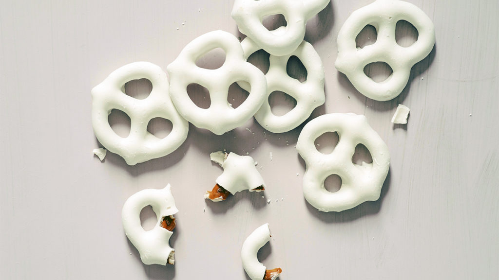 Photo of yogurt-covered pretzels