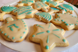 Photo of decorated Hanukkah cookies