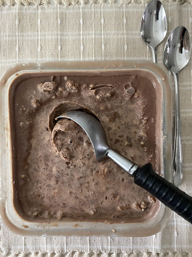 Photo of homemade chocolate ice cream