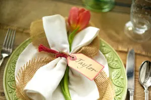 Photo of flower place setting