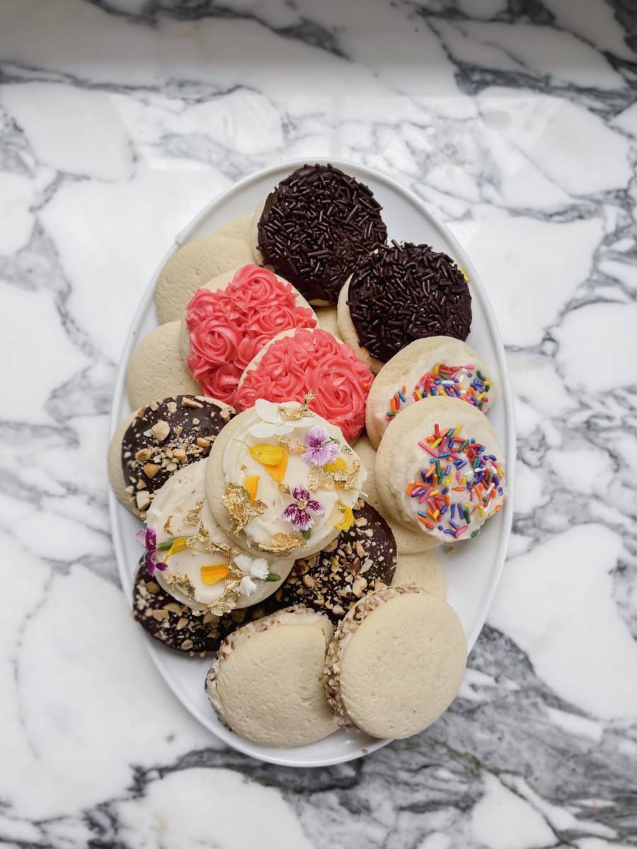 Photo of decorated cookies on a plate