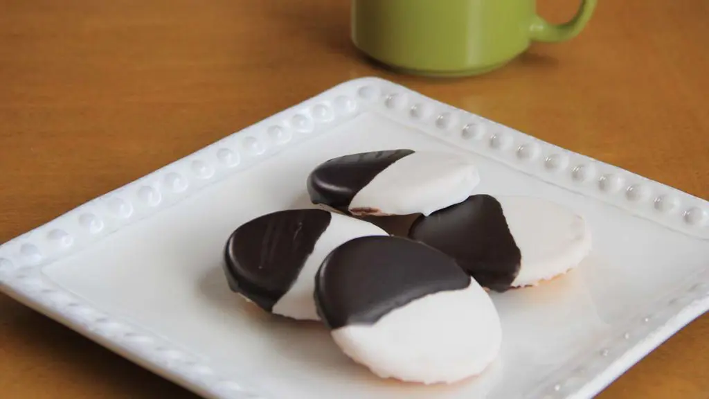 Photo of black and white cookies