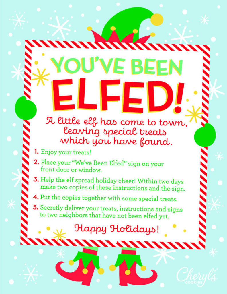 You've Been Elfed Sign