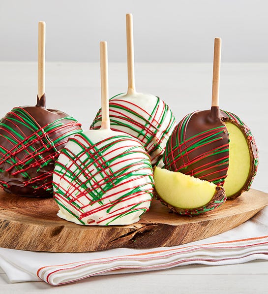 Deck the Halls Holiday Caramel Apples