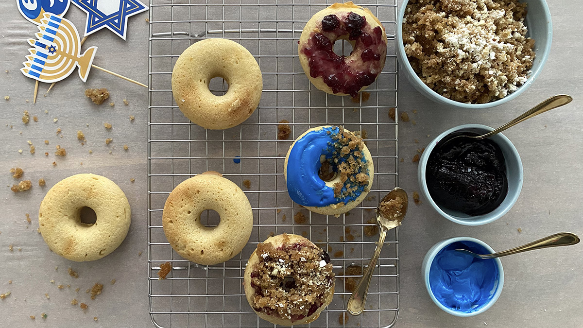 Photo of deconstructed sufganiyot