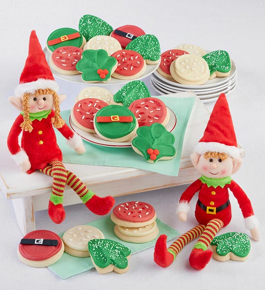 Photo of holiday elves cookie gift