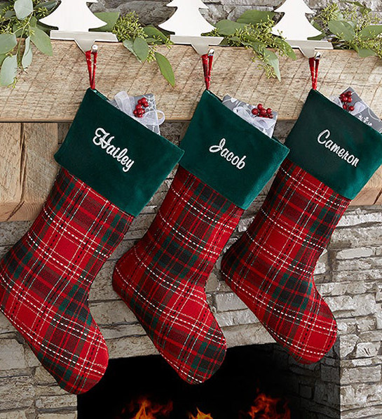 Photo of Holiday Plaid Personalized Stockings