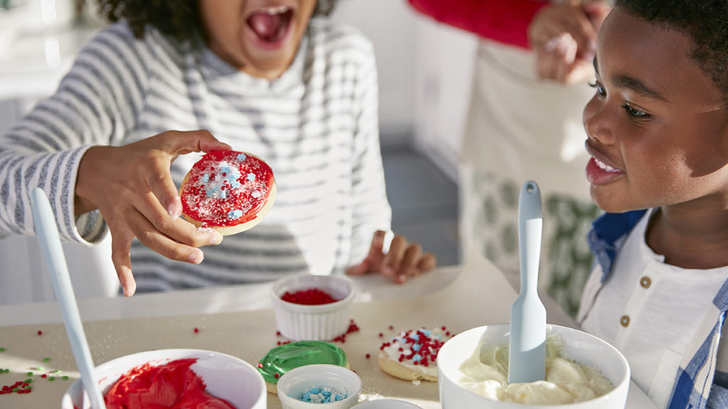 Photo of holiday cookie decorating