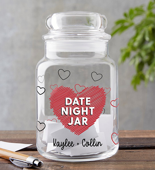 Valentine's Day Gifts for New Couples with date night jar