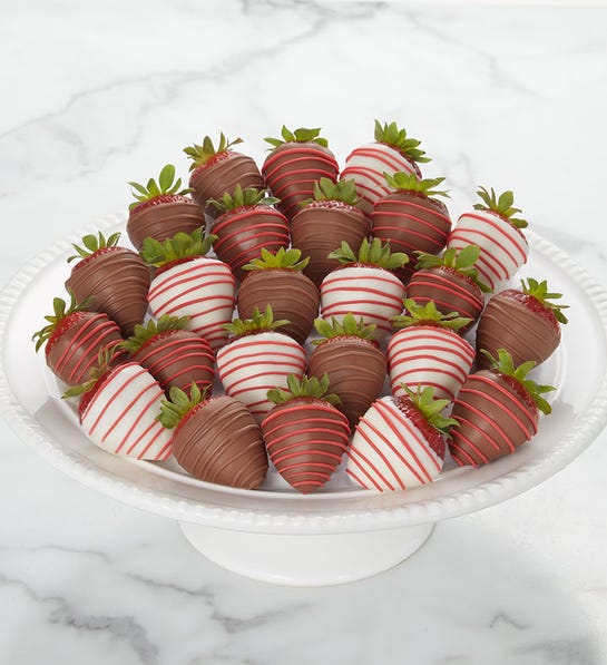 Valentine's Day Gifts for New Couples with chocolate dipped strawberries