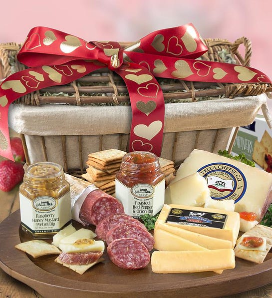 Valentine's Day Gifts for New Couples with savory gift basket