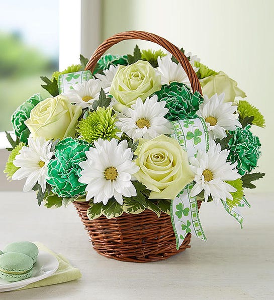 st.-patrick's-day-gifts: flowers