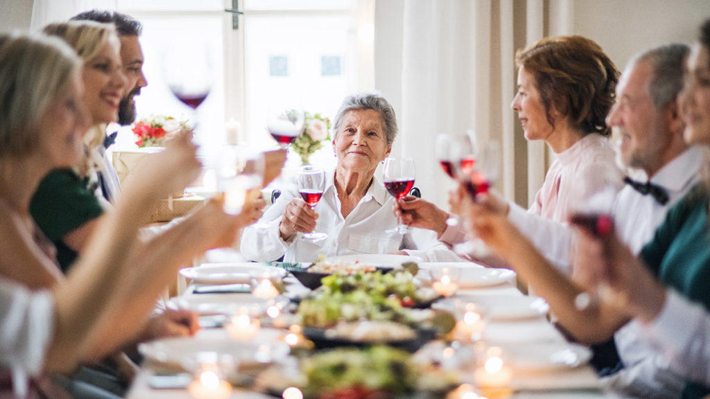 birthday party ideas for seniors with attendees toasting