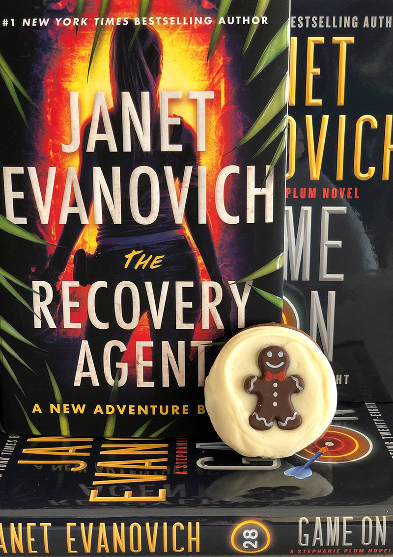 janet-evanovich: books and cookies