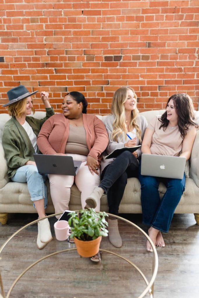 international-womens-day: women connecting at work