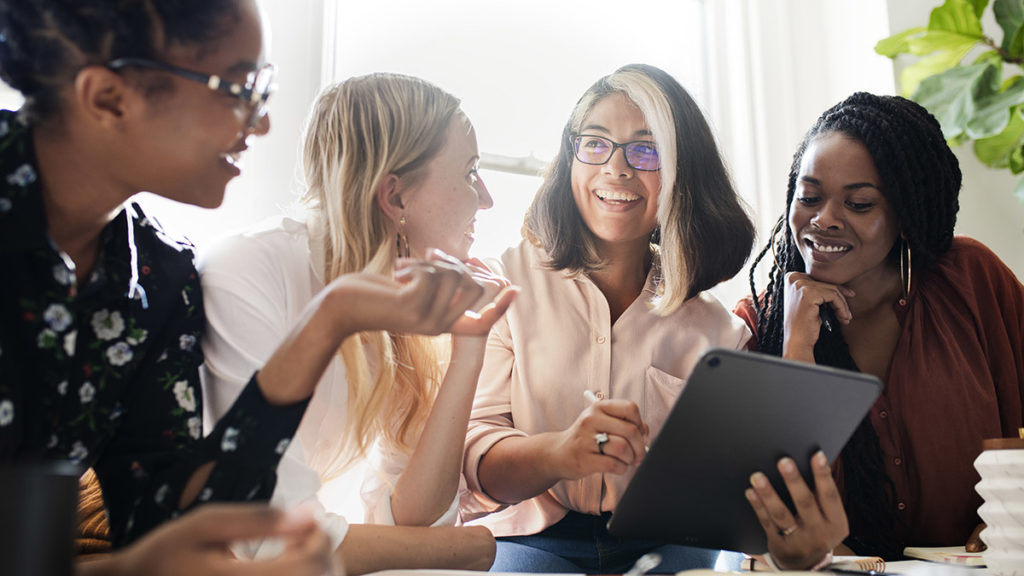 international-womens-day: group of women at work