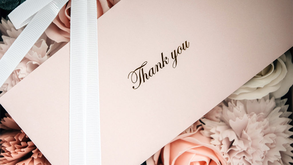 what to write in a thank-you card: thank you card