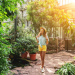 inspiring spring quotes: woman in garden