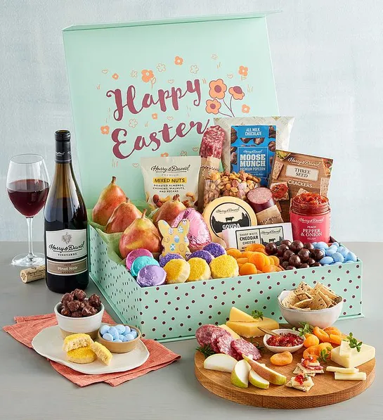 photo of easter gifts: easter banquet with wine