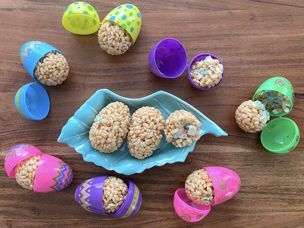 a photo of easter desserts with the eggs finished