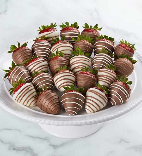 a photo of smile farms birthday gifts: gourmet drizzled strawberries