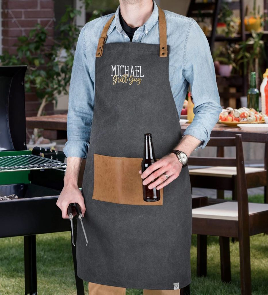 birthday gifts for brother: personalized grilling apron