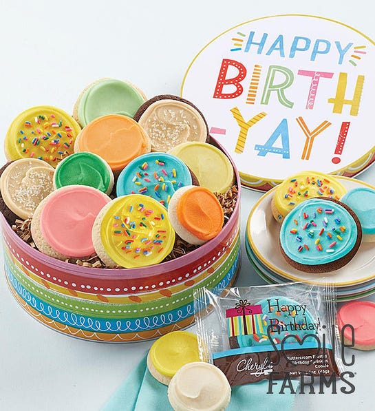 a photo of smile farms birthday gifts: frosted cookie assortment