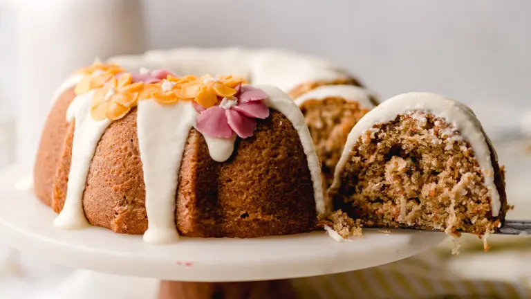 a photo of a carrot bundt cake recipe