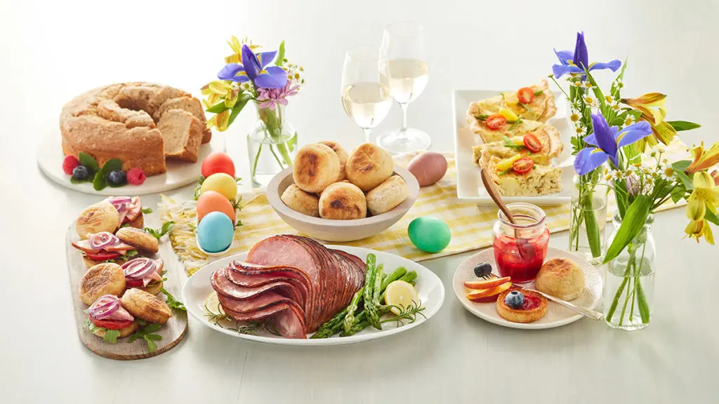 easter food with easter food items